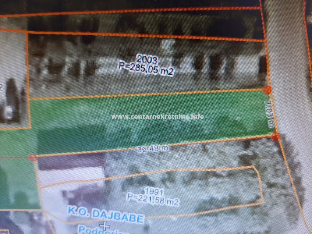 Prodaja, plac 1.204m2, Dahna, Podgorica