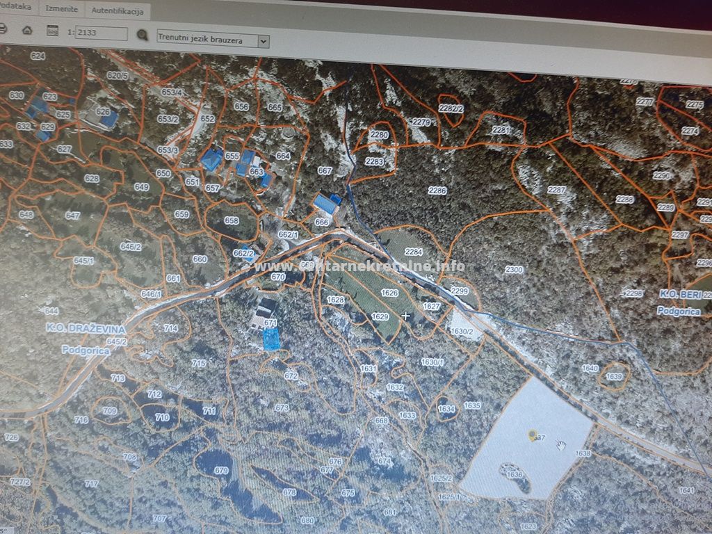 Prodaja, plac 5.500m2, Drazevina, Podgorica