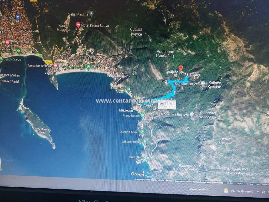 For sale, plot of land 1.063m2, Kuljace, Budva